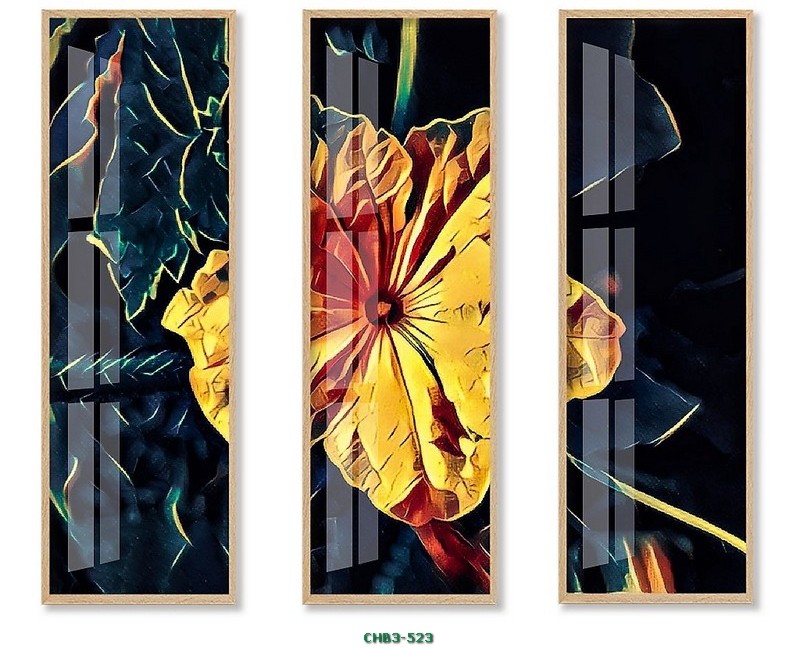 Hoa tranh vẽ cách điệu CHB3-523